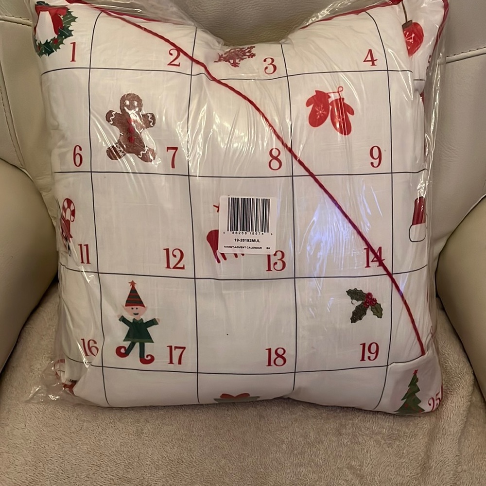 Christmas advent calendar pillow